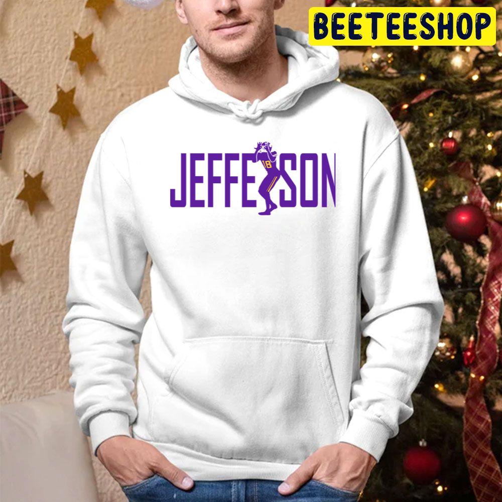 Cool Logo Of Justin Jefferson Design Art Football Trending Unisex Hoodie