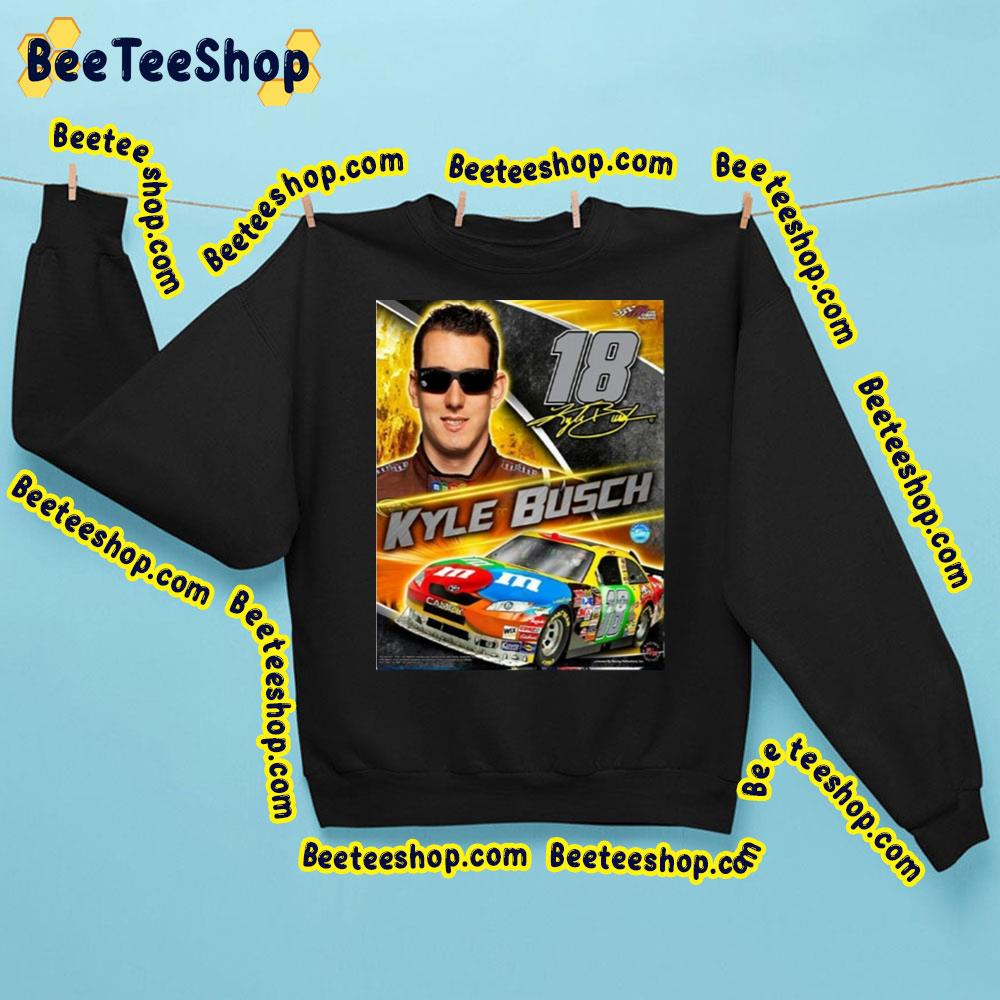 Cool Poster With Kyle Busch Racing And Racing Car Trending Unisex Sweatshirt