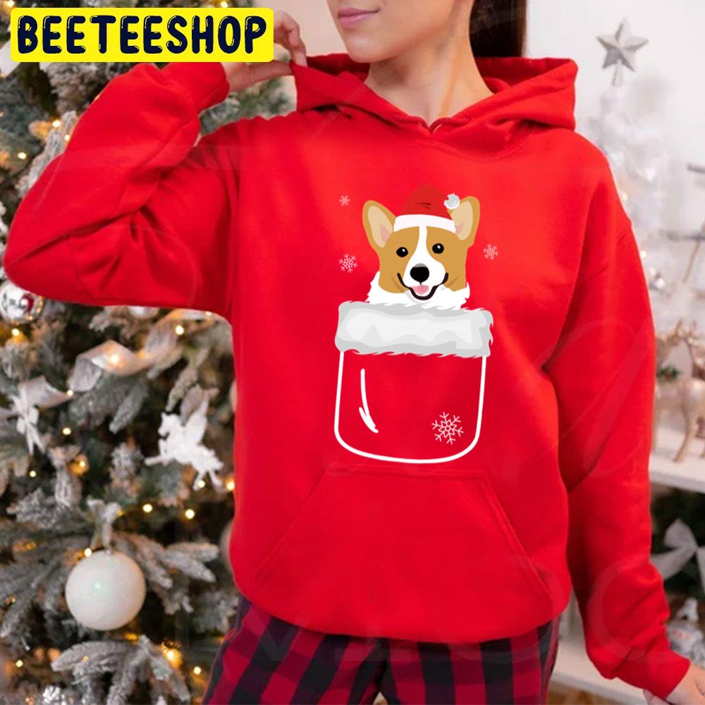 Corgi In Your Front Pocket Funny Christmas Costume Trending Unisex Hoodie