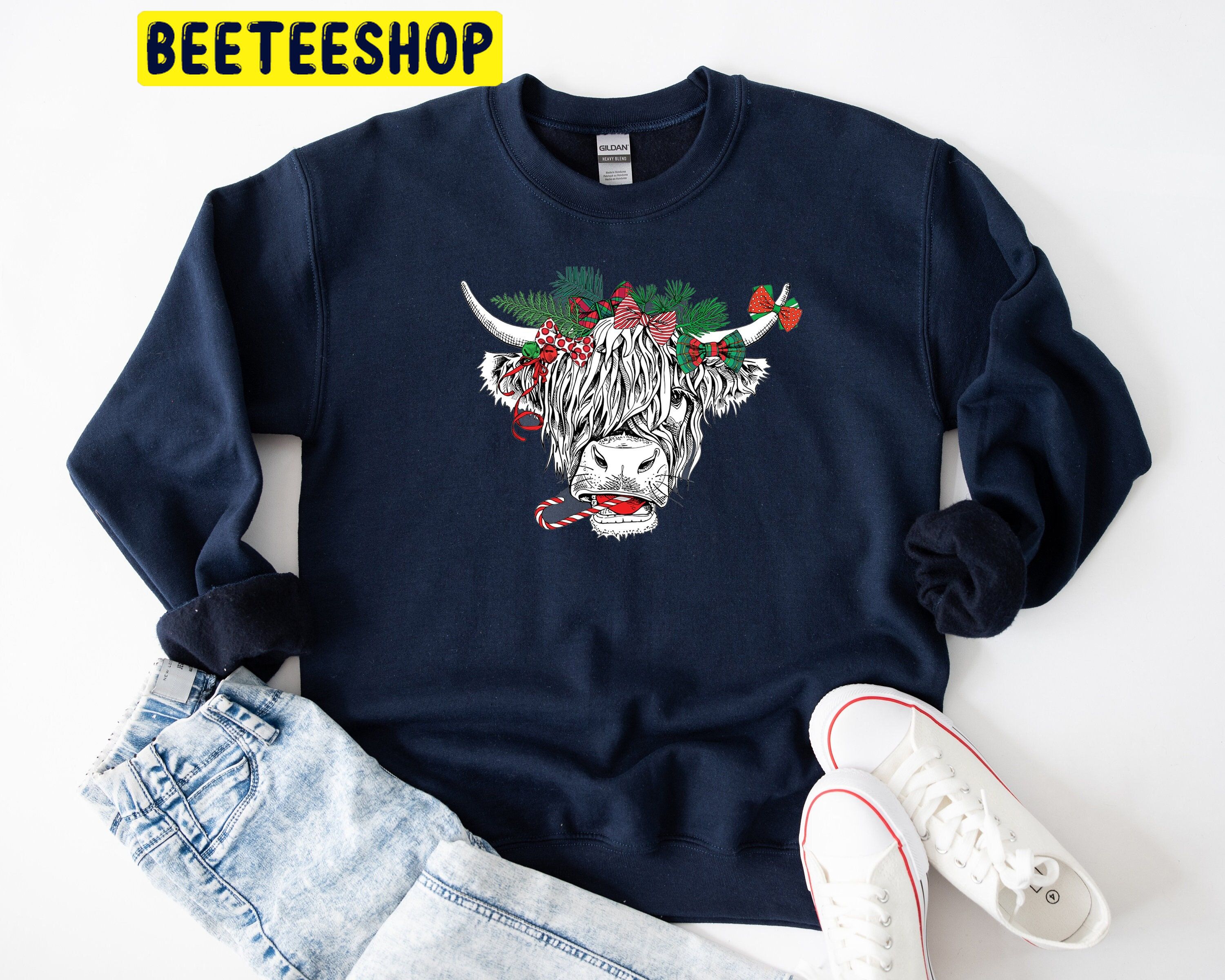 Cow Christmas Holiday Crewneck Trending Unisex Shirt