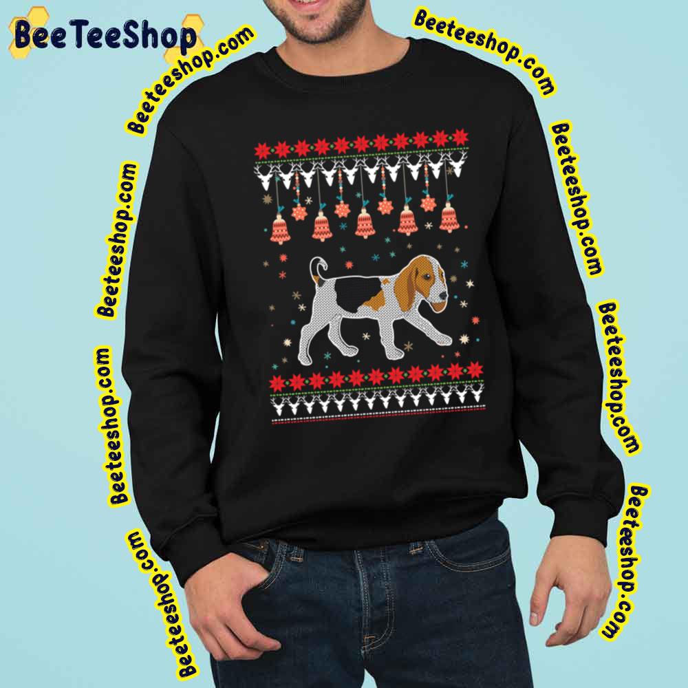 Cute Beagle Dog Christmas Design Funny Graphic Trending Unisex Sweatshirt