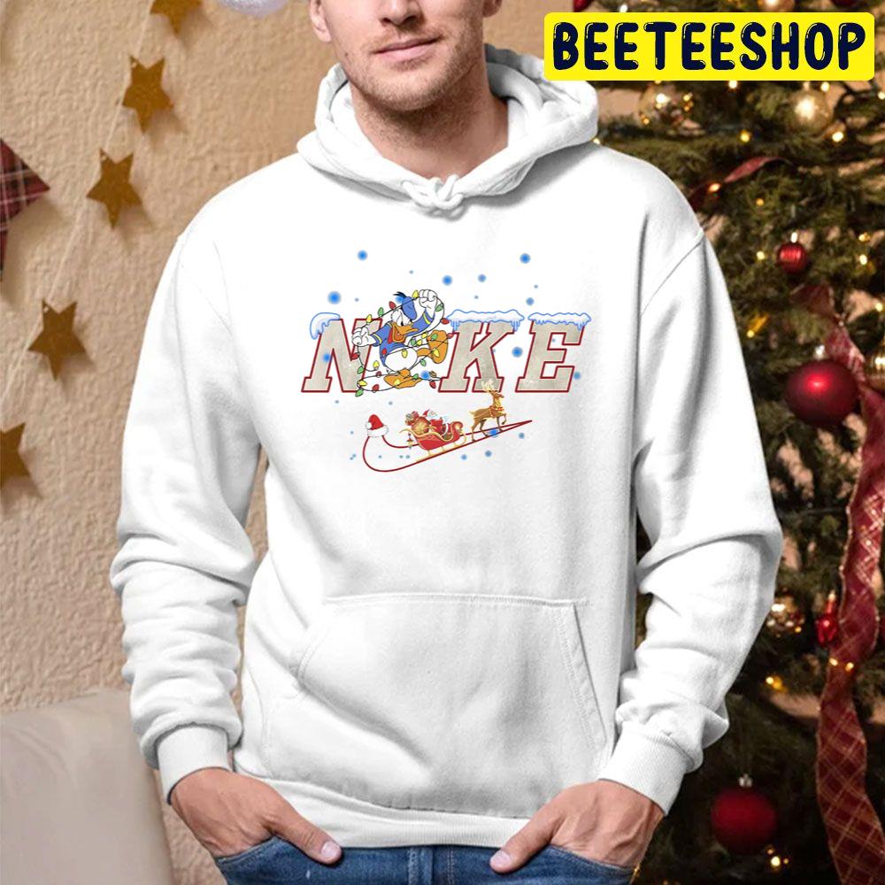 Cute Donald Nike Logo Mickey Mouse Christmas Trending Unisex Hoodie