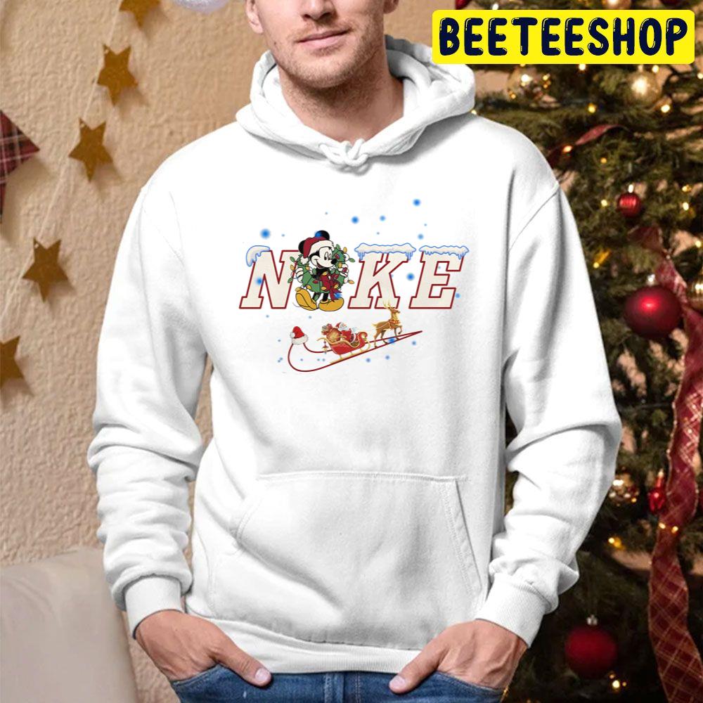 Cute Mickey Nike Logo Mouse Christmas Trending Unisex Hoodie