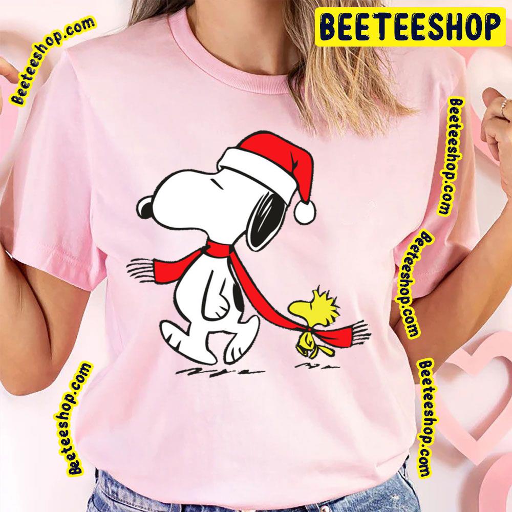 Cute Snoopy And Woodstock Christmas Trending Unisex T-Shirt