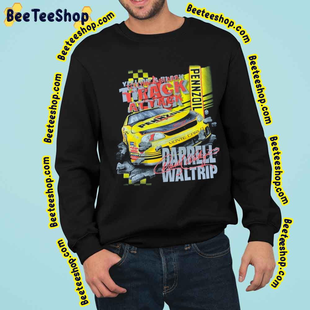 Darrell Waltrip Yellow Black Track Attack Vintage Art Trending Unisex Sweatshirt