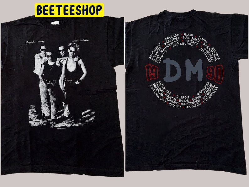 Depeche Mode World Violation 1990 Tour Concerte Double Side Trending Unisex Shirt