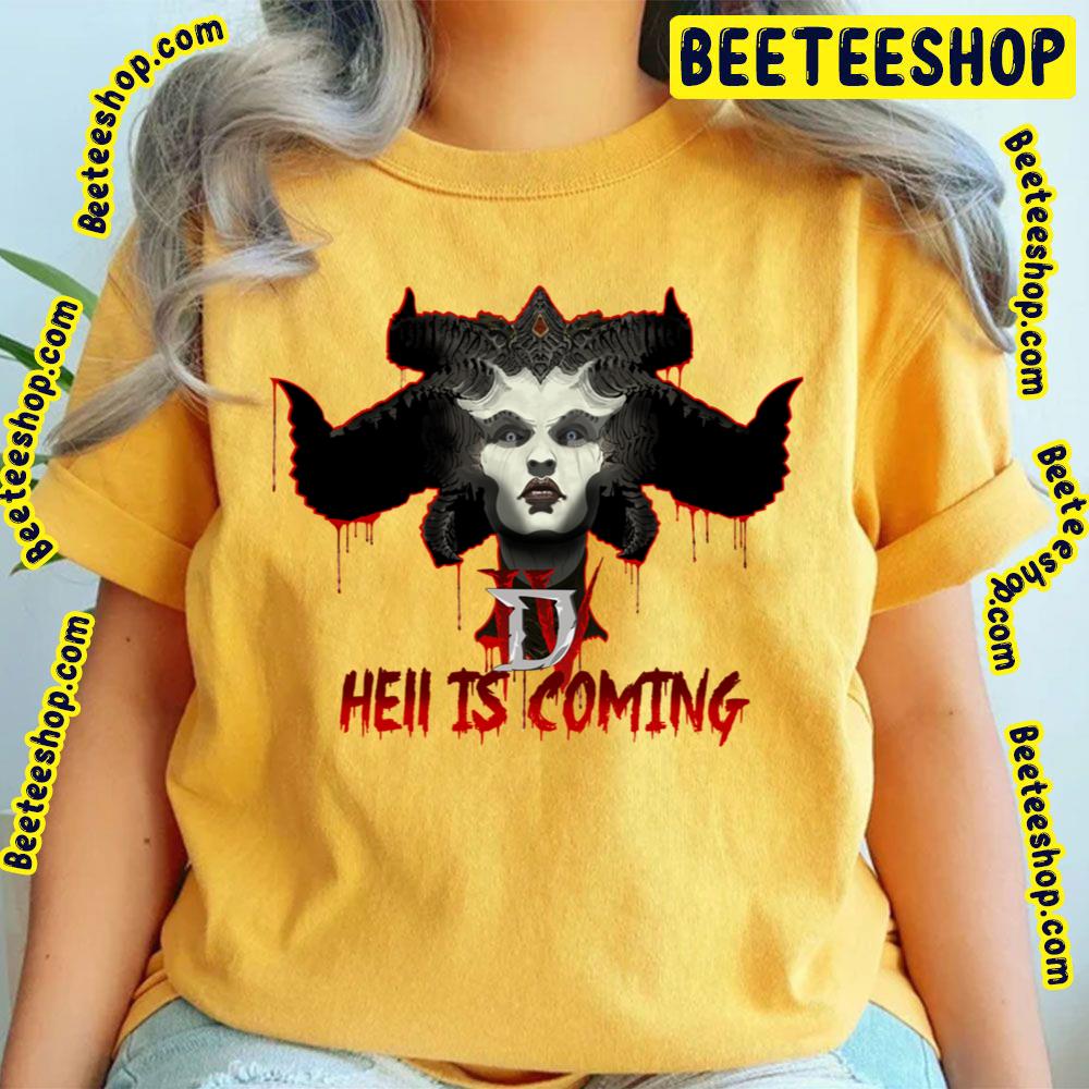 Diablo 4 Game 2023 Hell Is Coming Trending Unisex T-Shirt - Beeteeshop