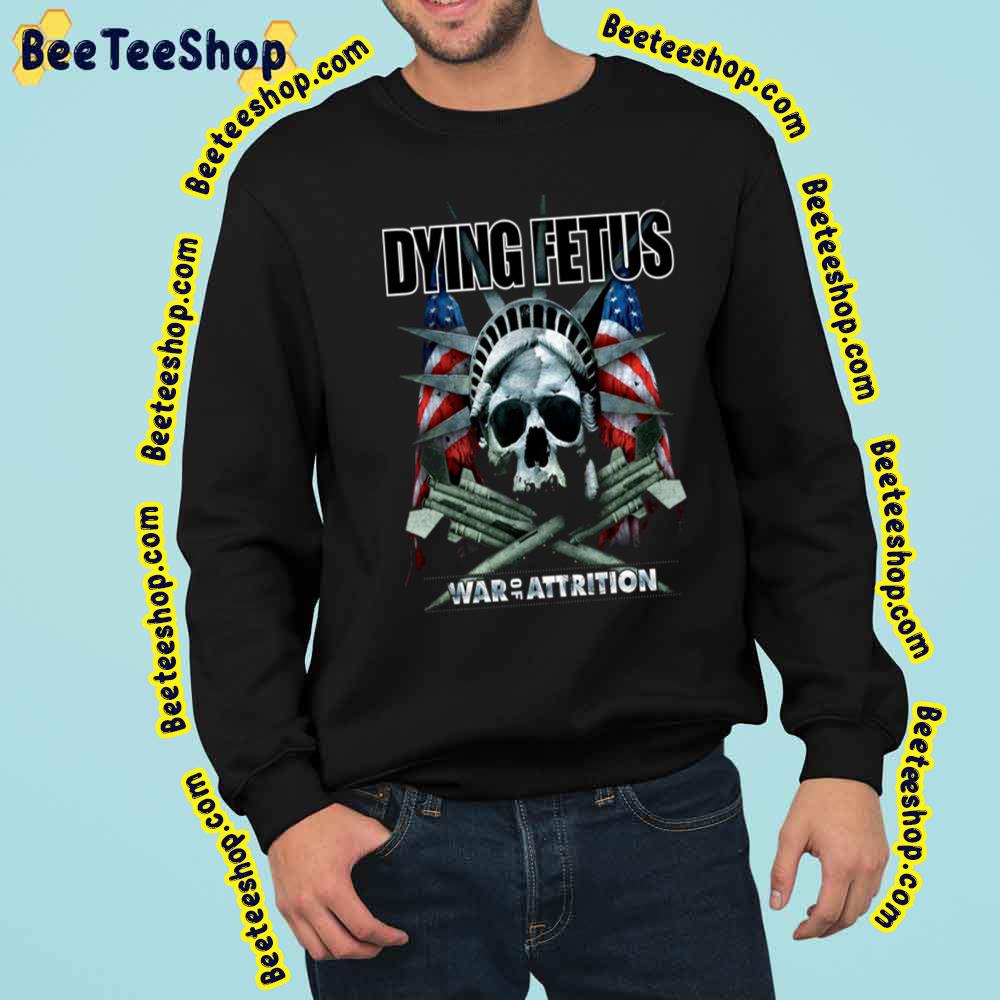 Dying Fetus Statue Of Liberty Skull America Flag Trending Unisex Sweatshirt