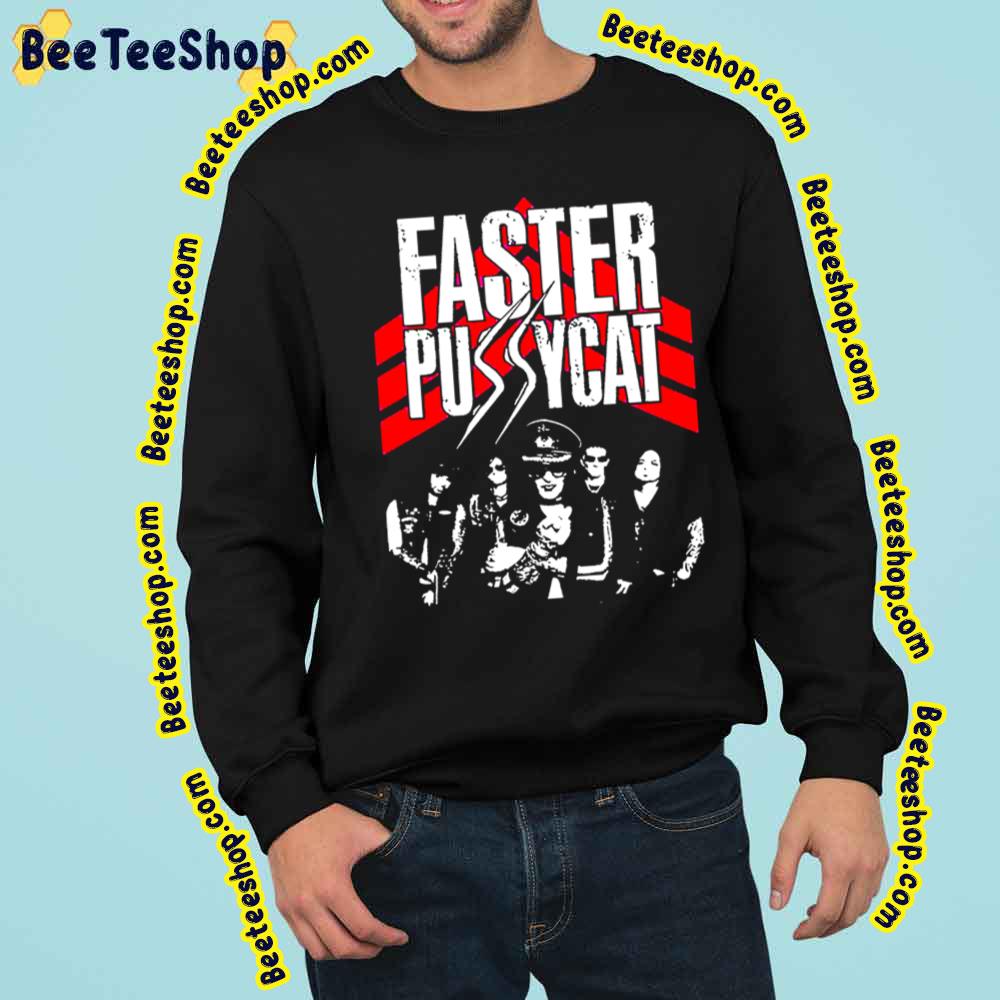 Faster Pussycat Team Band Red And White Trending Unisex Sweatshirt