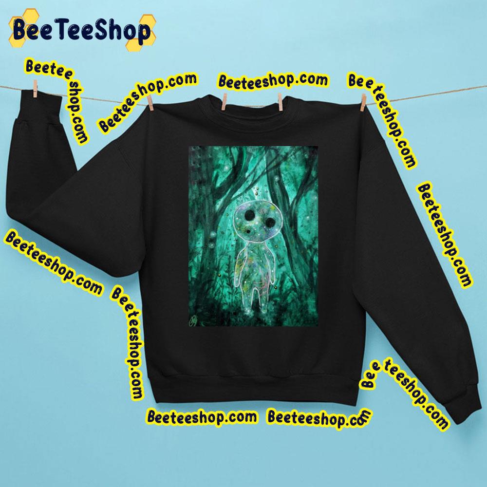 Forest Kodama Vintage Green Art Retro Trending Unisex Sweatshirt