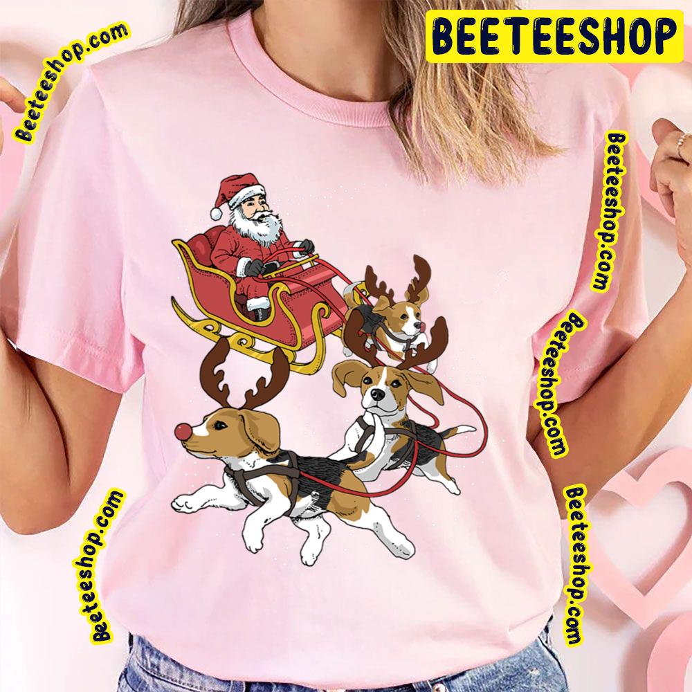 Funny Reindeer Beagle Dog Christmas Cute Lovers Trending Unisex T-Shirt