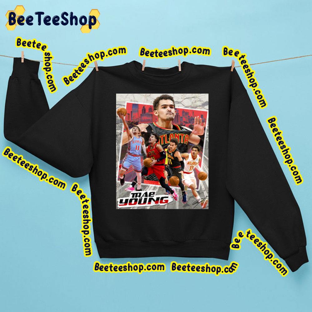 Funny Retro Logo Of Trae Young Vintage For Fans Basketball Trending Unisex Sweatshirt