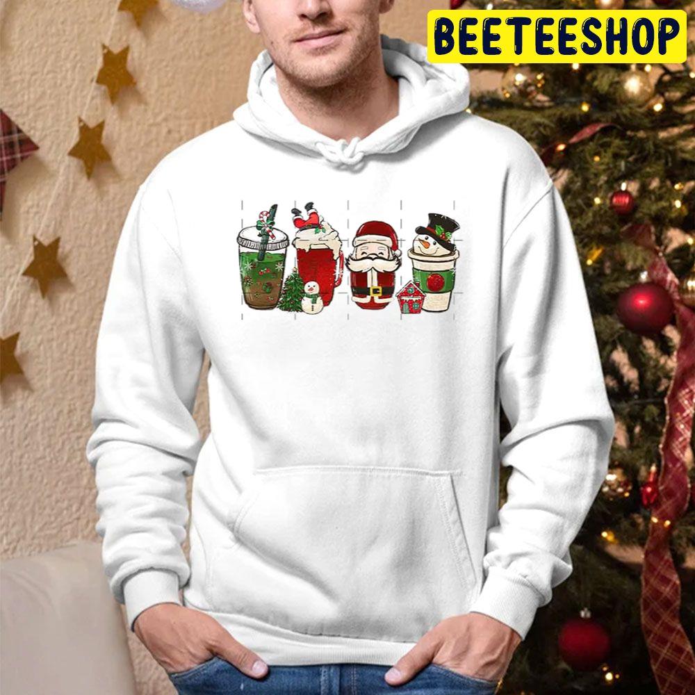 Funny Santa And Snowman Trending Unisex Hoodie