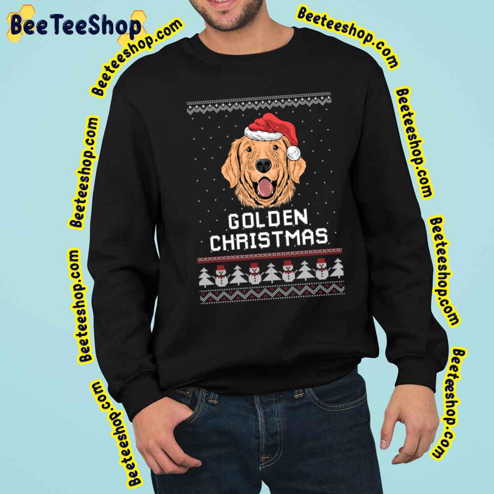 Golden Retriever Happy Dog Christmas Cute Trending Unisex Sweatshirt