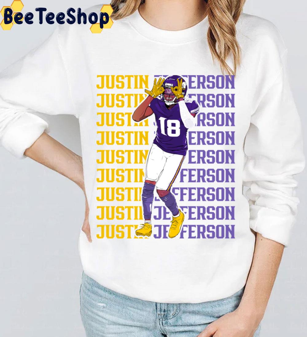 Happy Art For Fans Justin Jefferson Legend Football Trending Unisex Sweatshirt