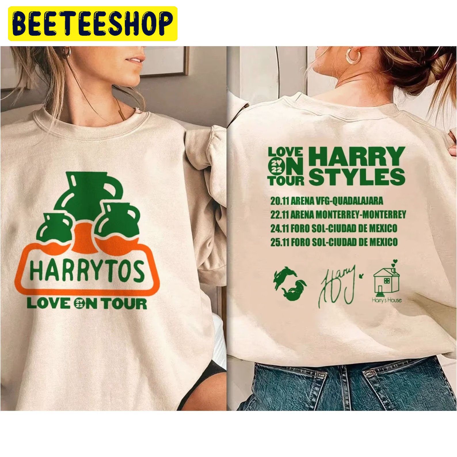 Harrytos Love On Tour 2022 Double Side Trending Unisex Shirt