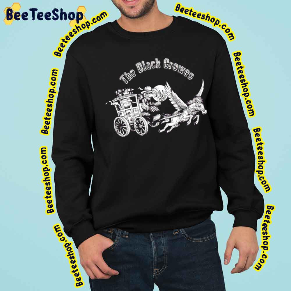 Horse Metal The Black Crowes White And Black Vintage Art Trending Unisex Sweatshirt