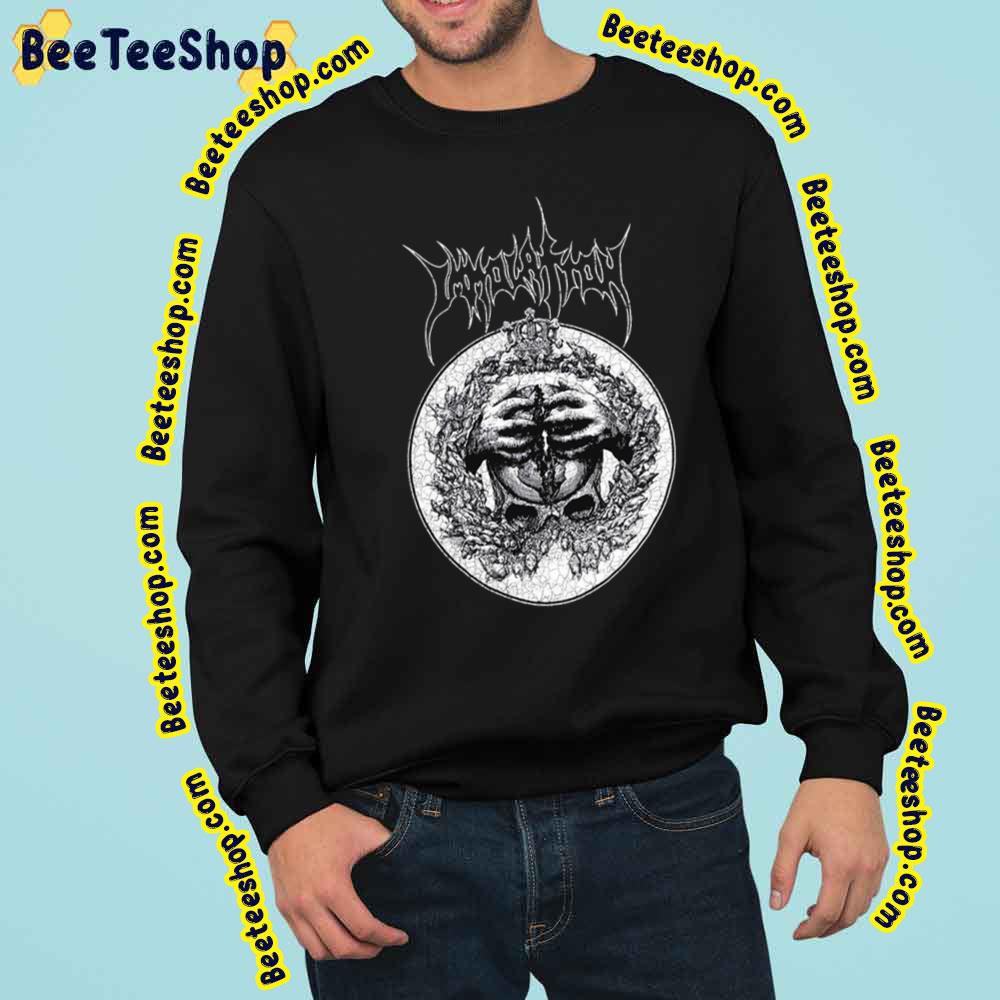 Immolation Skull Black And White Art Trending Unisex Sweatshirt