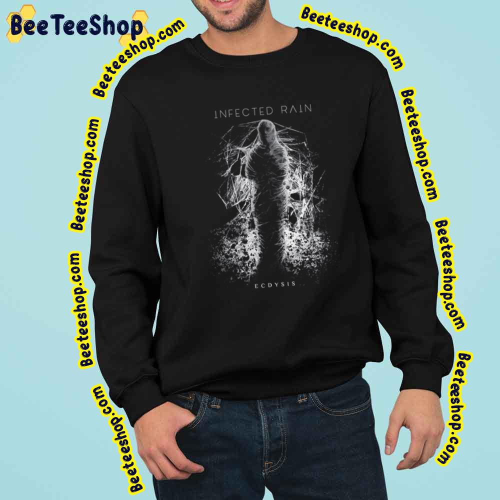 Infected Rain Heavy Metal Band Heavy Metal Band Ecdysis White And Black Art Trending Unisex Sweatshirt