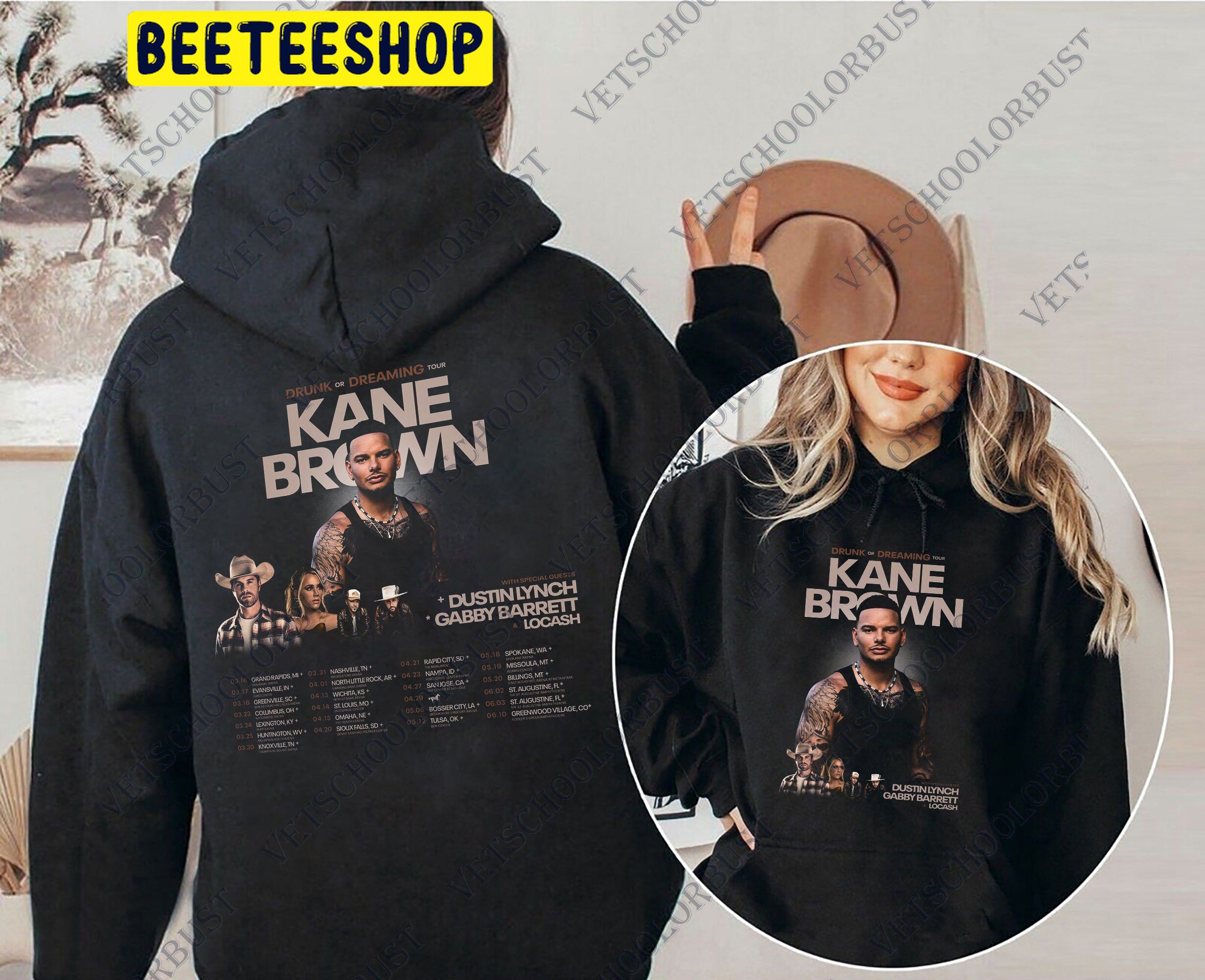 Kane Brown Drunk Or Dreaming Tour 2023 Double Side Trending Unisex Shirt