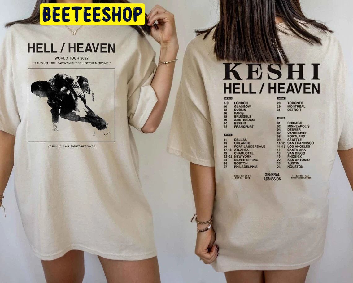 Keshi Hell Heaven World Tour 2022 Double Side Trending Unisex Shirt