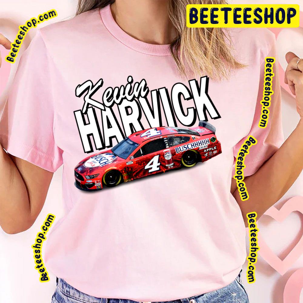 Kevin Harvick In Red Racing Car Graphic For Fans Trending Unisex T-Shirt