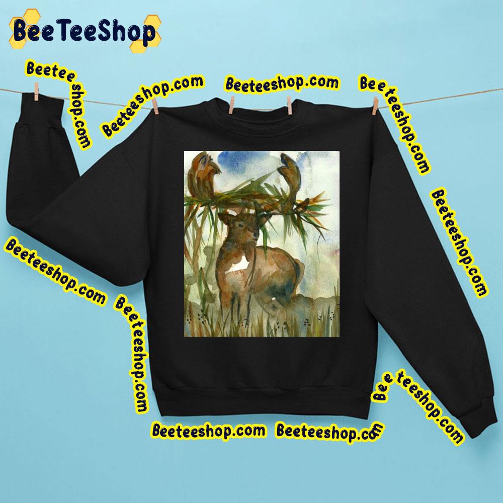 King Of The Forest Deer Painting Trending Unisex Sweatshirt