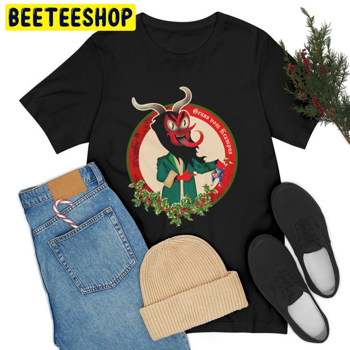 Krampus Christmas art Trending Unisex Shirt