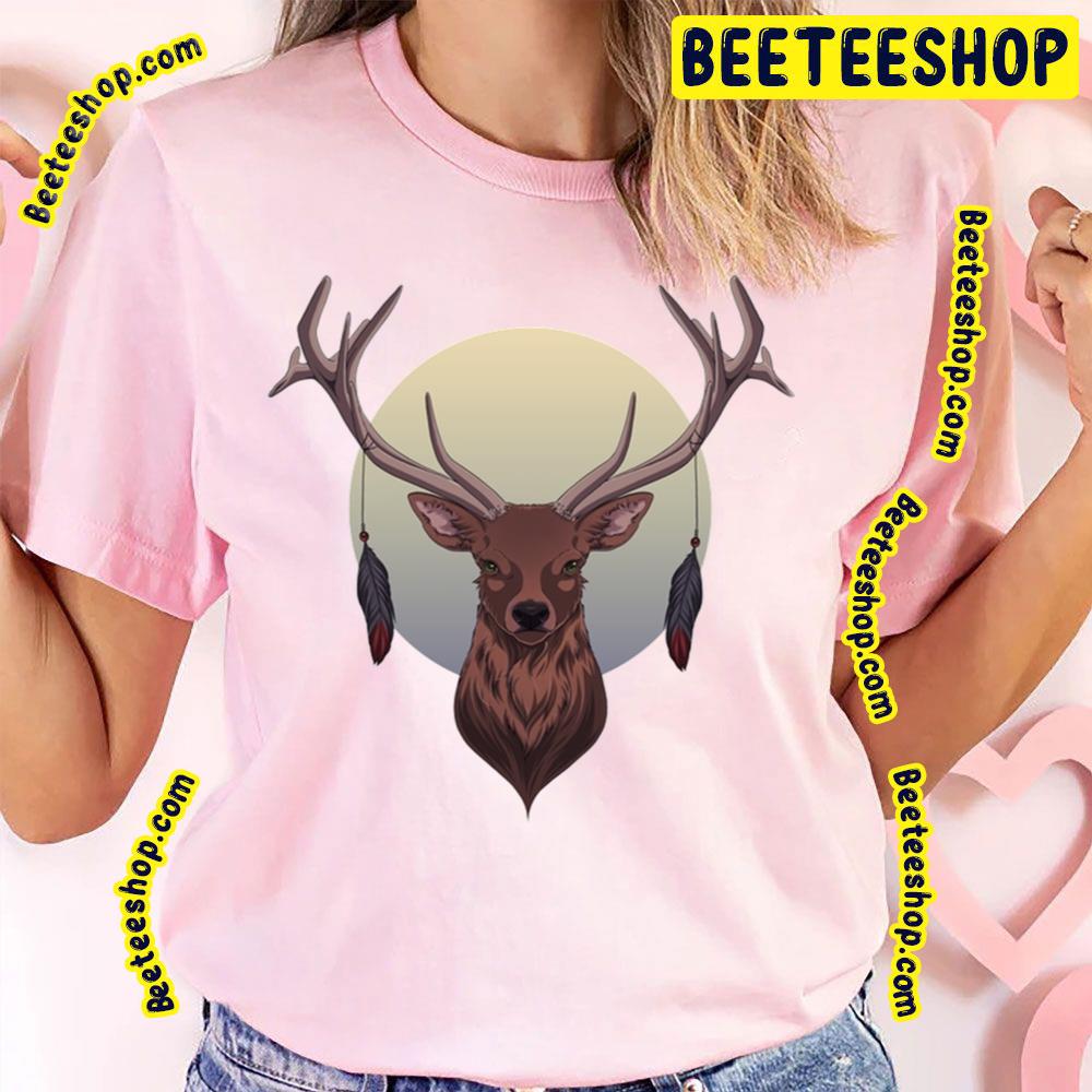 Logo King Of The Forest Deer Vintage Art Trending Unisex T-Shirt