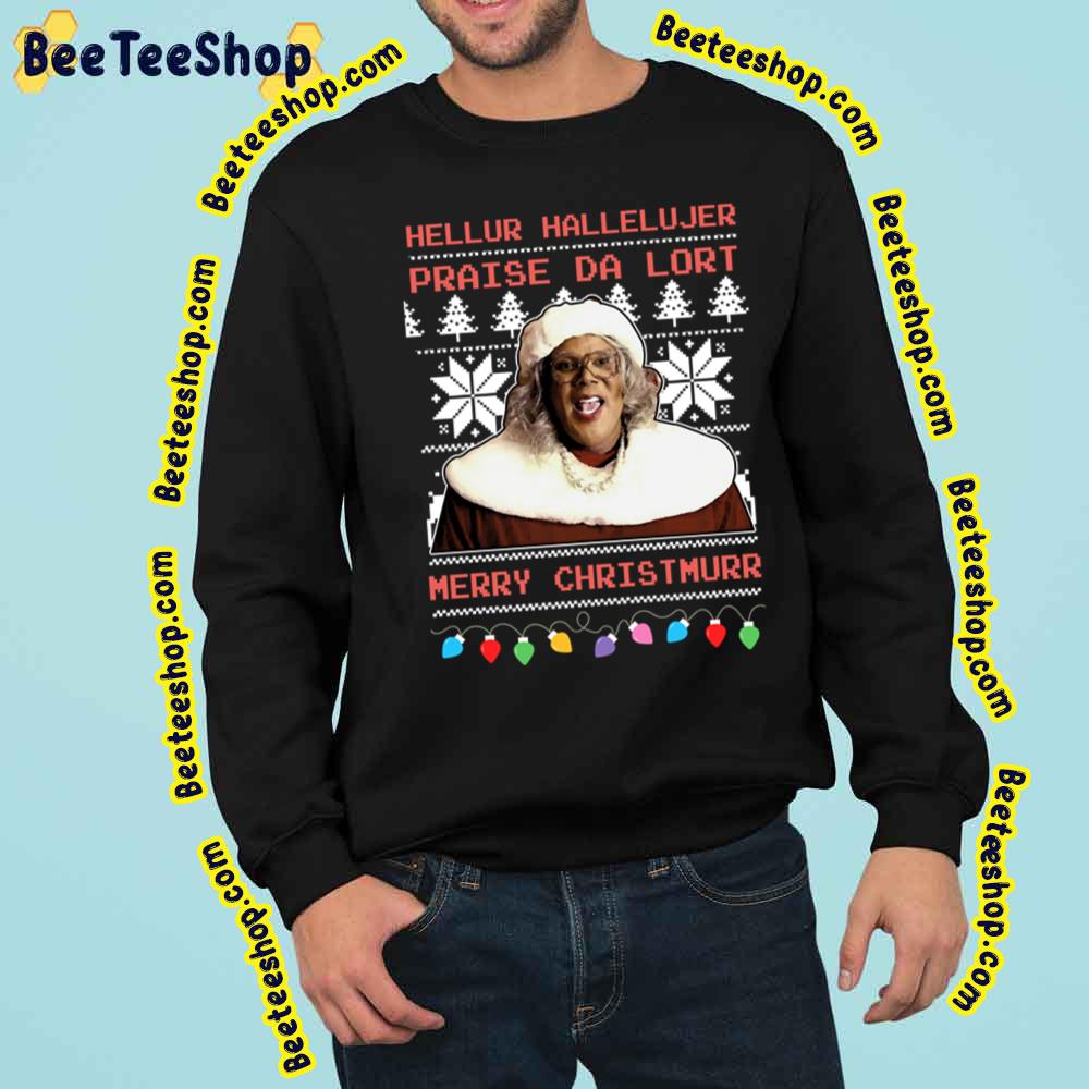 Madea Hellur Hallelujer Praise Da Lort Merry Christmas Vintage Christmas Trending Unisex Sweatshirt