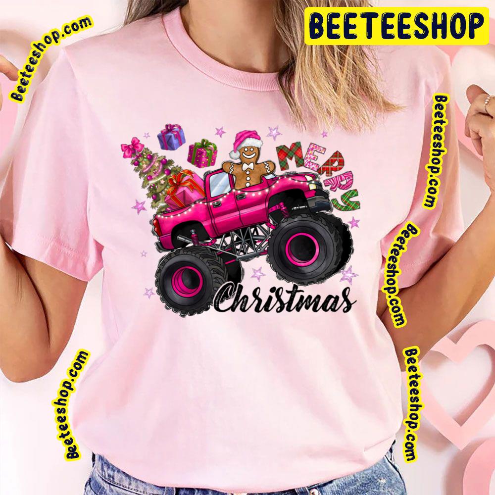 Merry Christmas Cookie Pink Jeep Trending Unisex T-Shirt