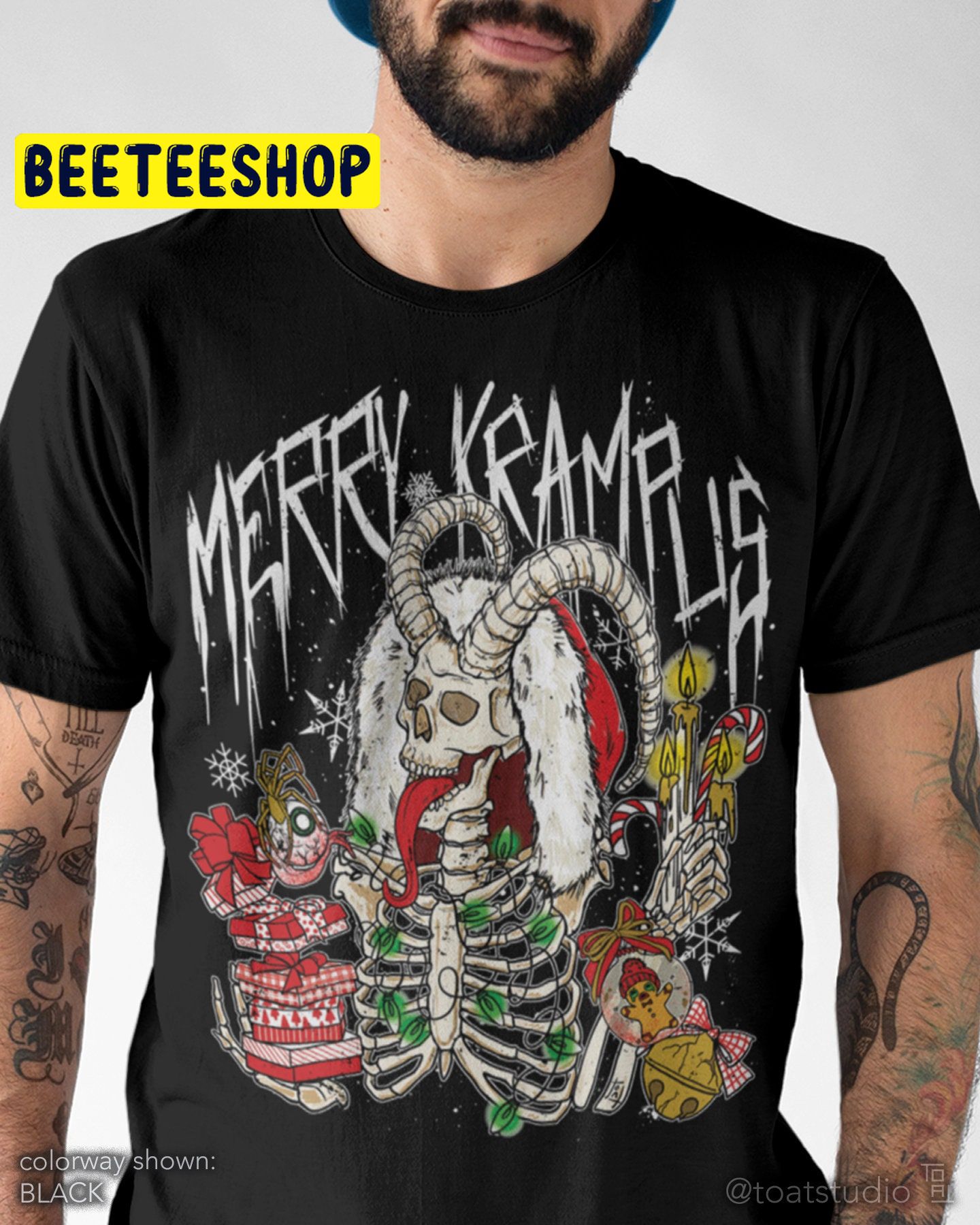 Merry Krampus II Dark Christmas Trending Unisex Shirt