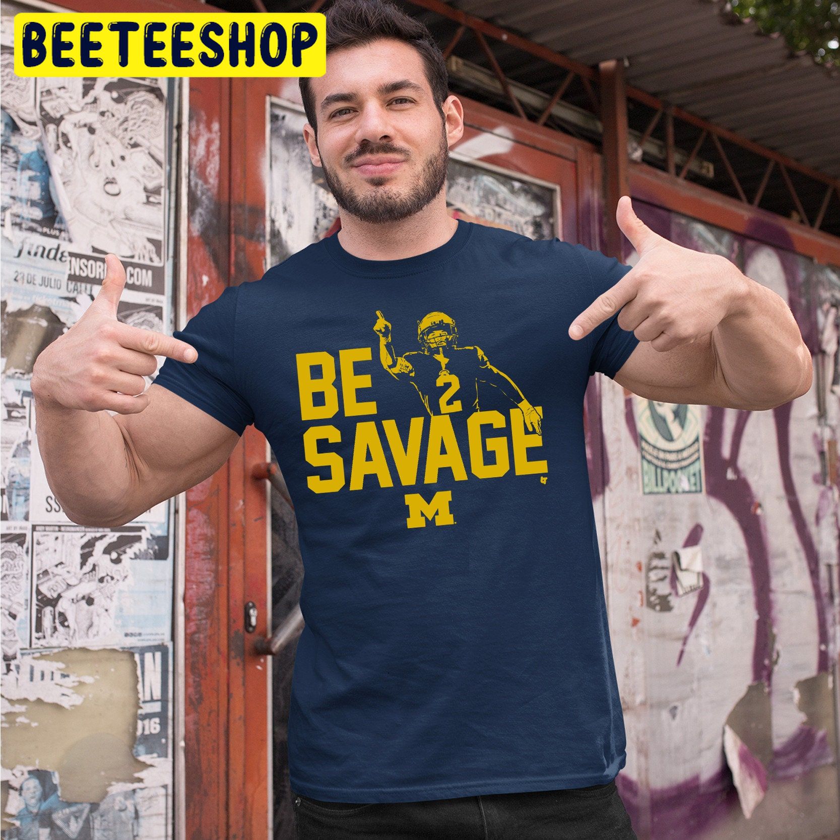 Michigan Football Blake Corum Be Savage Shirt Trending Unisex Shirt