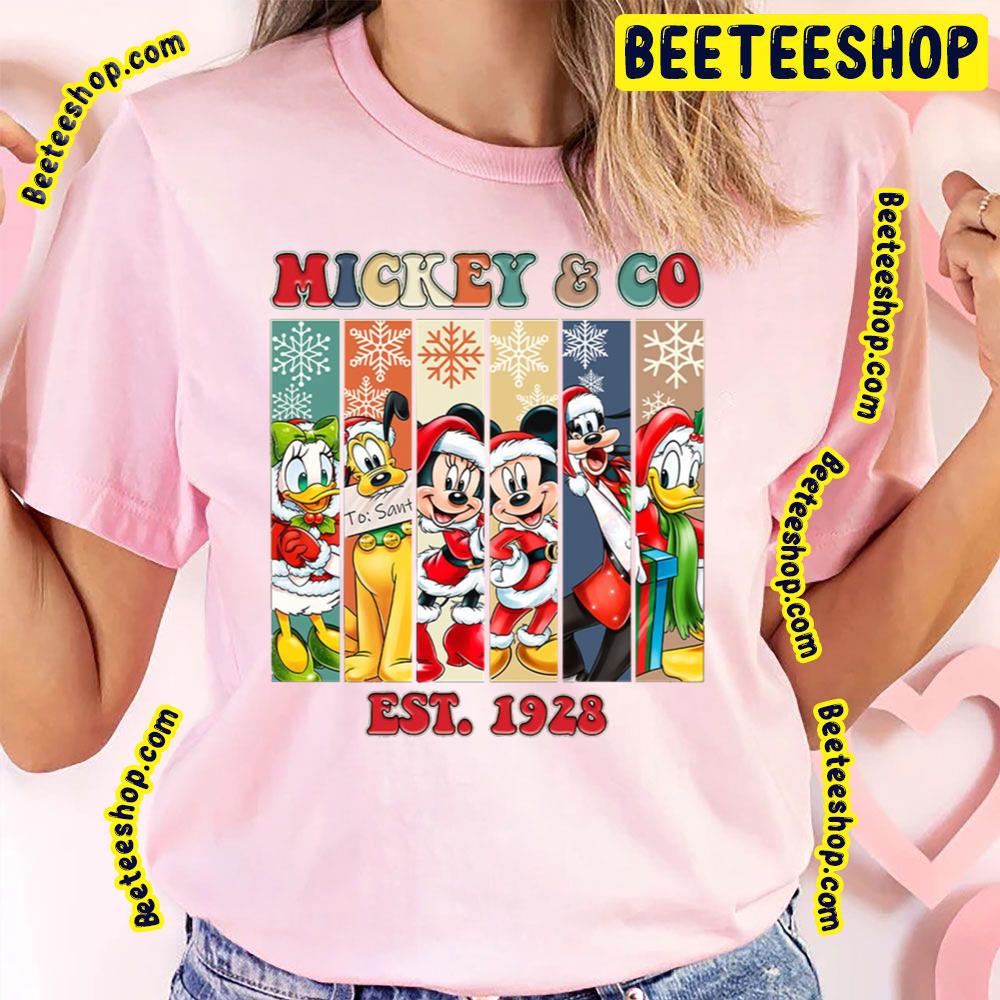 Mickey And Co Est 1928 Disney Characters Christmas Trending Unisex T-Shirt