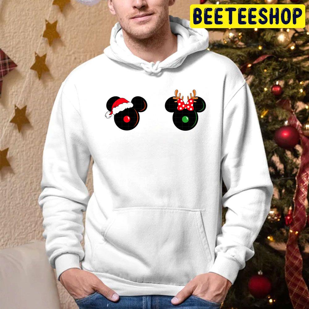 Mickey And Minnie Reindeer Christmas Trending Unisex Hoodie