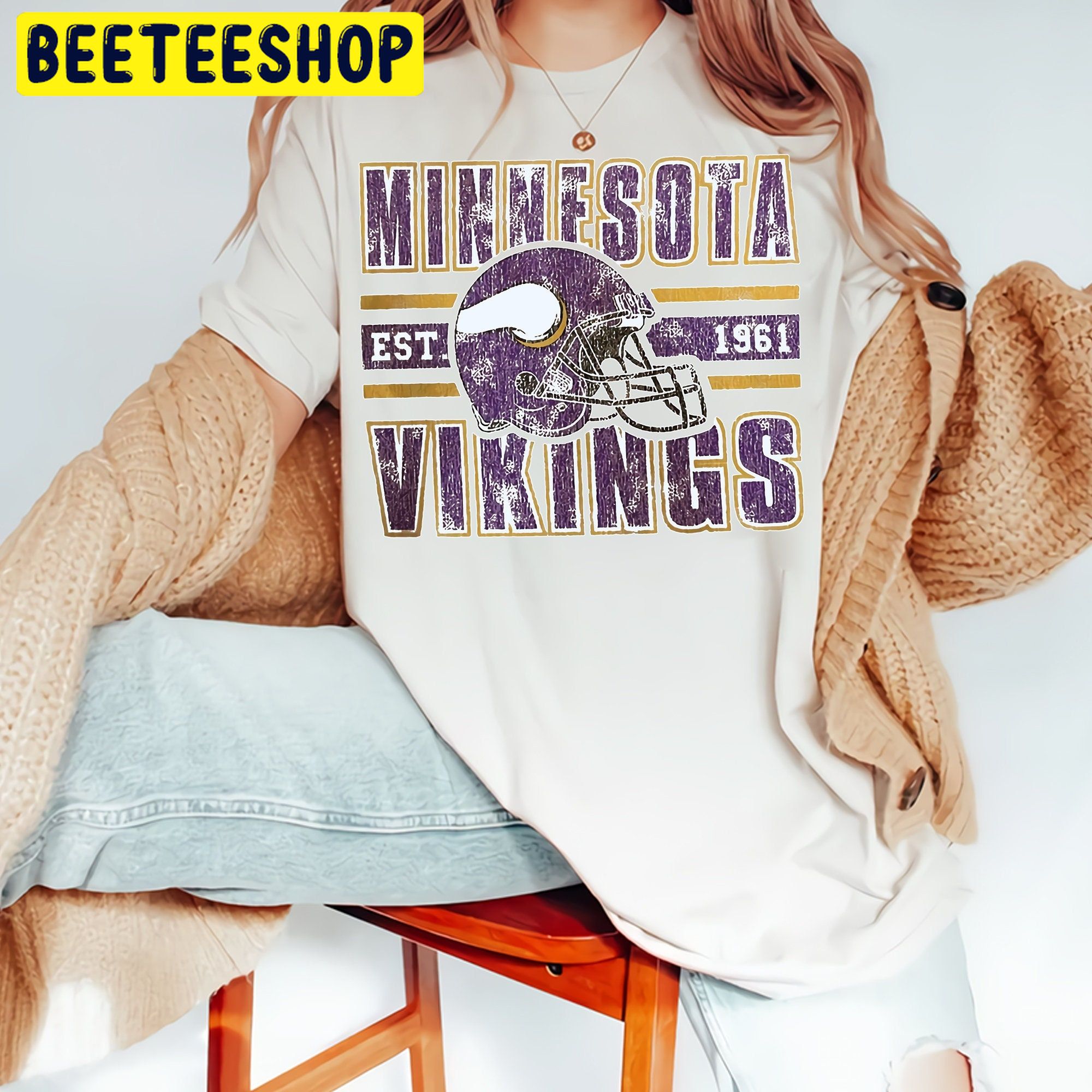 Minnesota Football The Vikes Vintage Football Trending Unisex Shirt