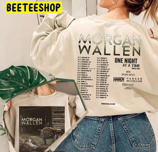 Morgan Waiien One Night At A Time Tour 2023 Double Side Trending Unisex Shirt