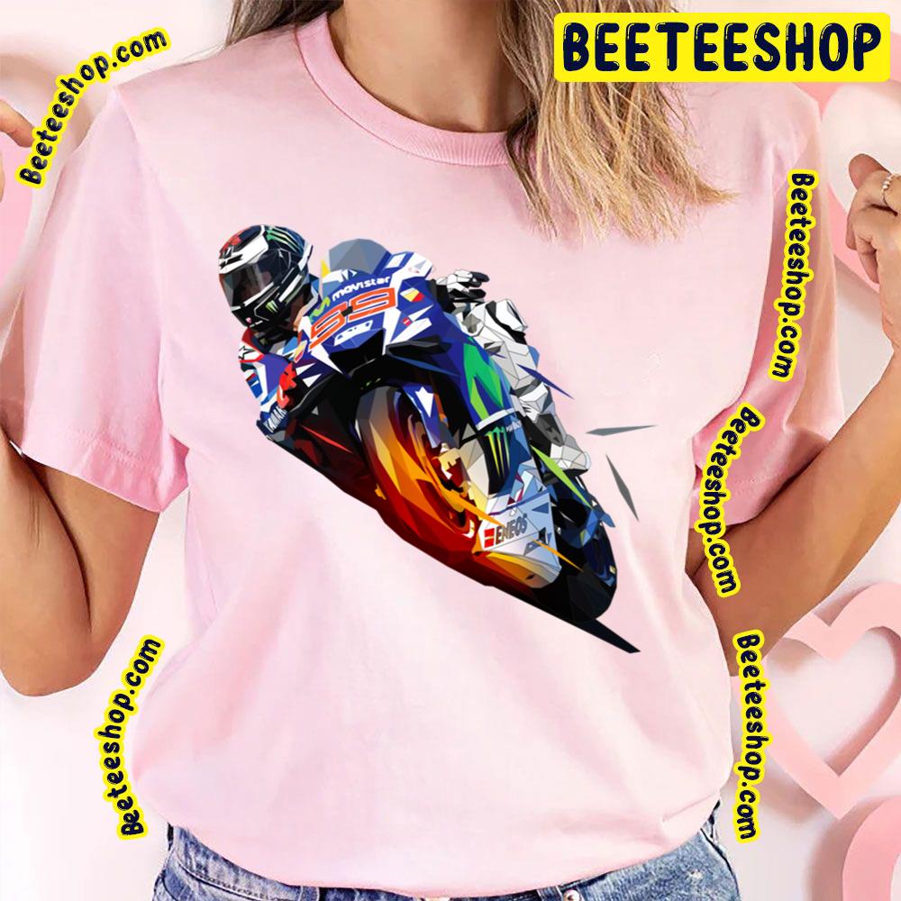 Motorcycles And Jorge Lorenzo Racing Low Poly Art Trending Unisex T-Shirt