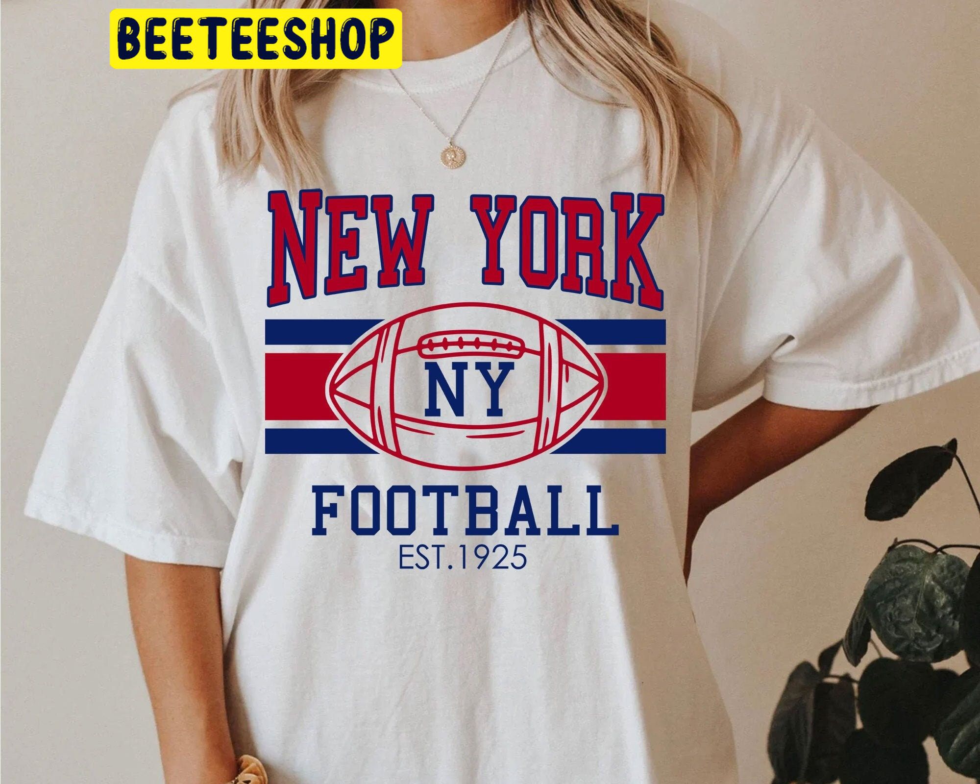 Vintage Style New York Football, Vintage NY Football, Game Day