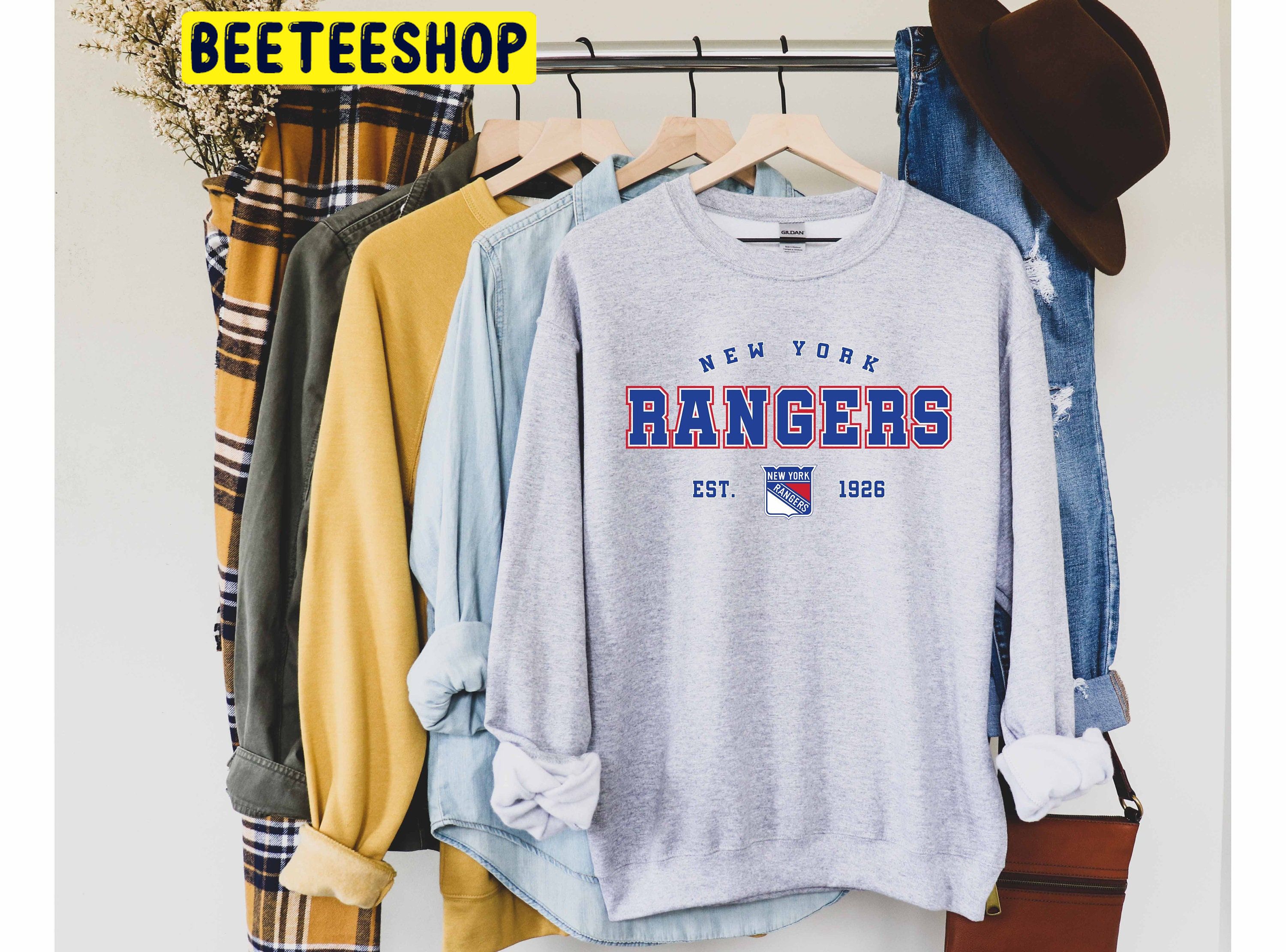 New York Rangers College Vintage Hockey Trending Unisex Shirt