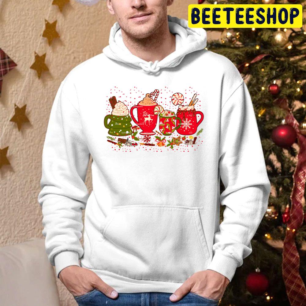 Peppermint Iced Latte Christmas Candy Cane Trending Unisex Hoodie