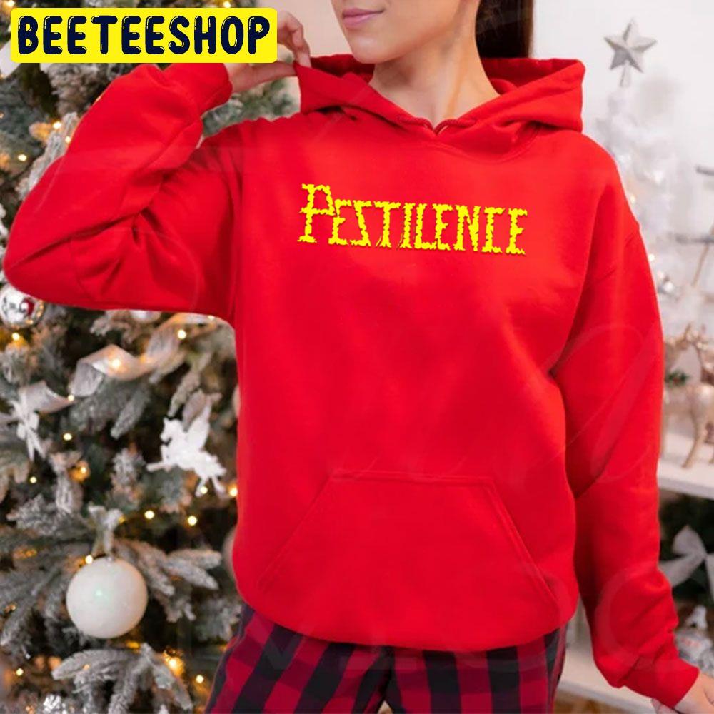 Pestilence Logo Font Funny Vintage Art Trending Unisex Hoodie