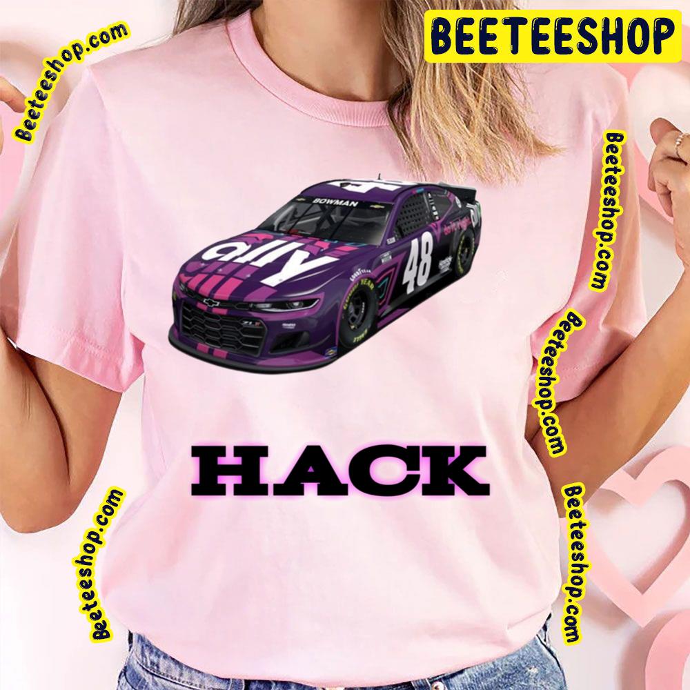 Pink Racing Car Alex Bowman Racing Hack Vintage Trending Unisex T-Shirt