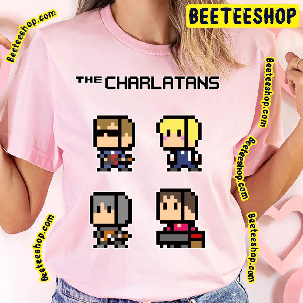 Pixel Cute Members Of The Charlatans Rock Band Art Trending Unisex T-Shirt