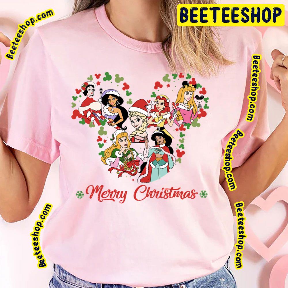 Princess Disney Mickey Ear Merry Christmas Trending Unisex T-Shirt