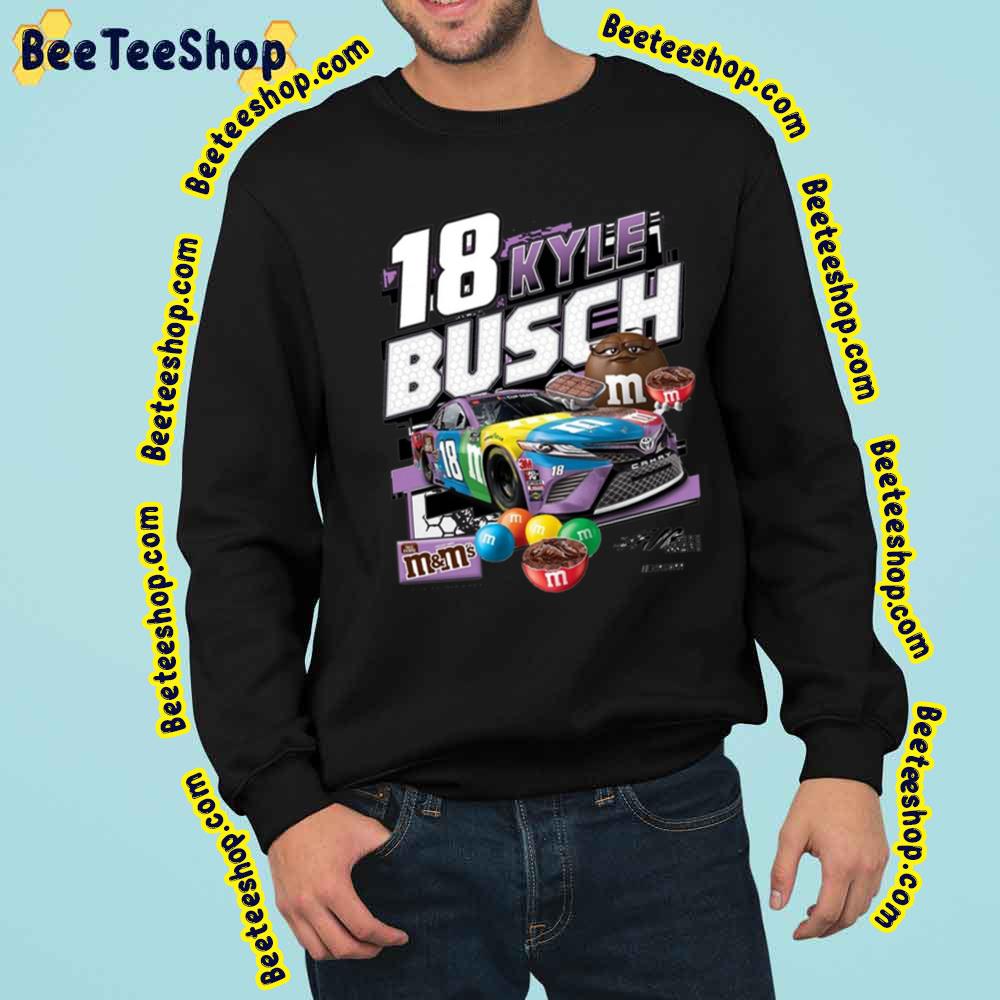 Racing Car Colorful Of Kyle Busch Racing Retro Art Trending Unisex Sweatshirt