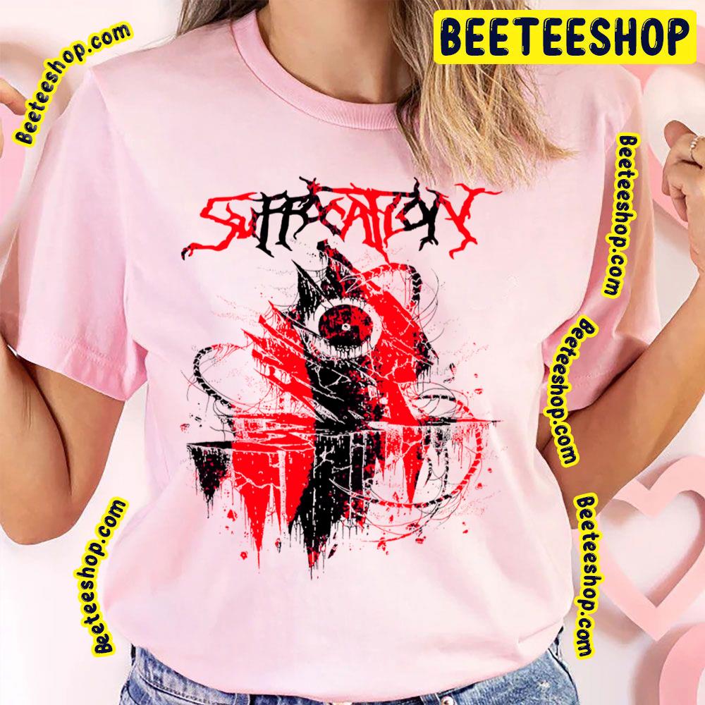 Red And Black Logo Of Suffocation Art Trending Unisex T-Shirt