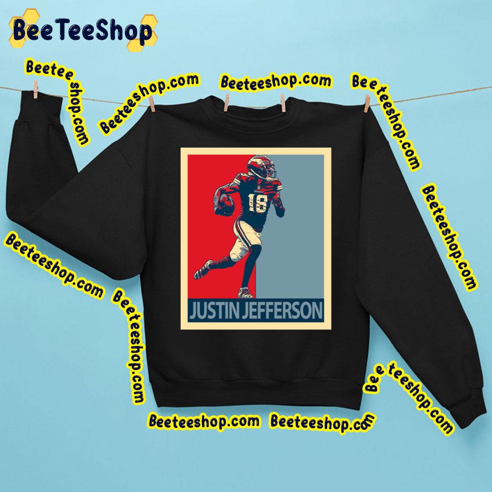 Retro Art Of Vintage Justin Jefferson Art Design Football Trending Unisex Sweatshirt