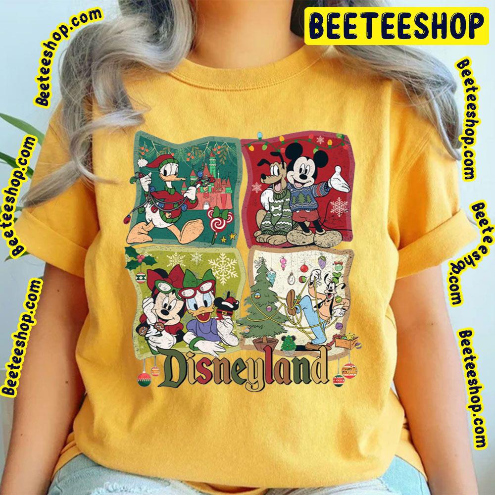 Retro Mickey And Friends Christmas Disneyland Mickey Minnie Donald ...