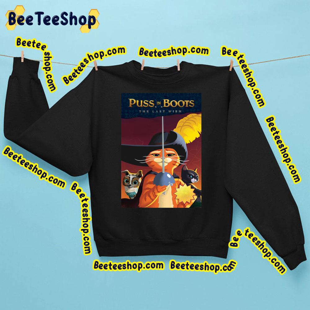 Scene Funny Of Puss In Boots The Last Wish Colorful Art Trending Unisex Sweatshirt